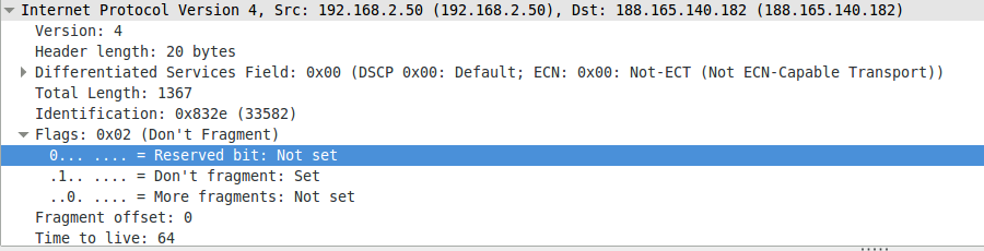 The reserved bit in wireshark is the evil bit