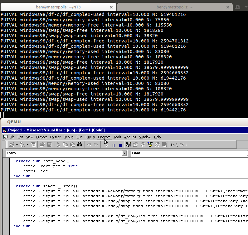 VB6 and the serial output