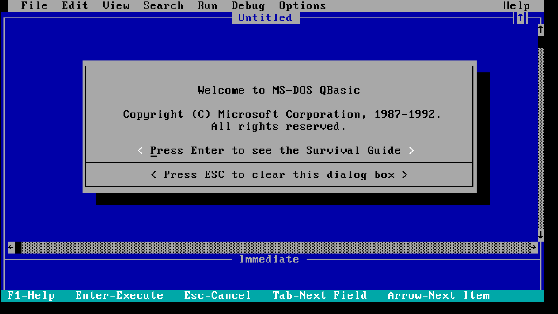 QBASIC for MS-DOS